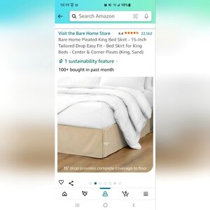 Brand new king size bed skirt